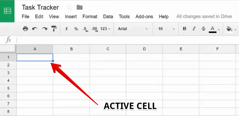 An Active Cell in Google Sheets