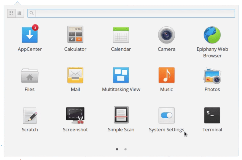 Application Menu