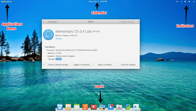 Elementary OS Desktop
