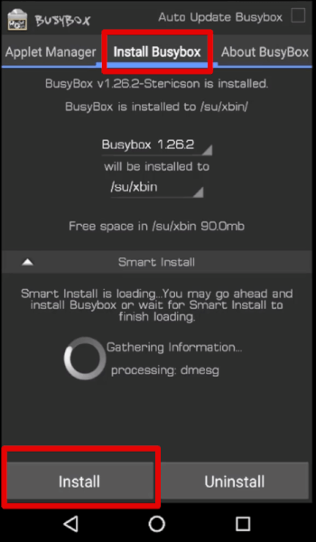 BusyBox Root Privileges and Installation