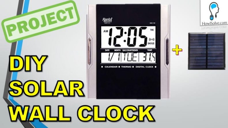 Solar Powered Wall Clock