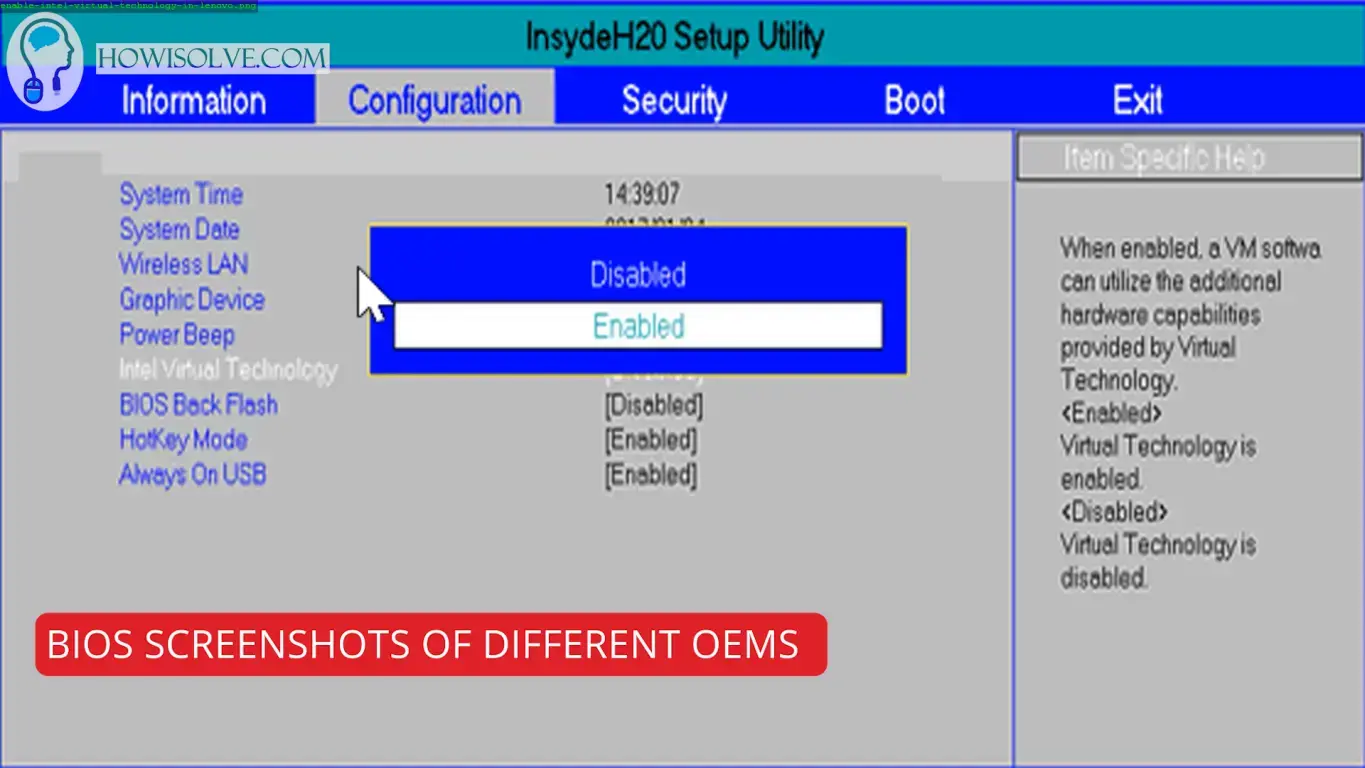 BIOS Screenshots of Different OEMs