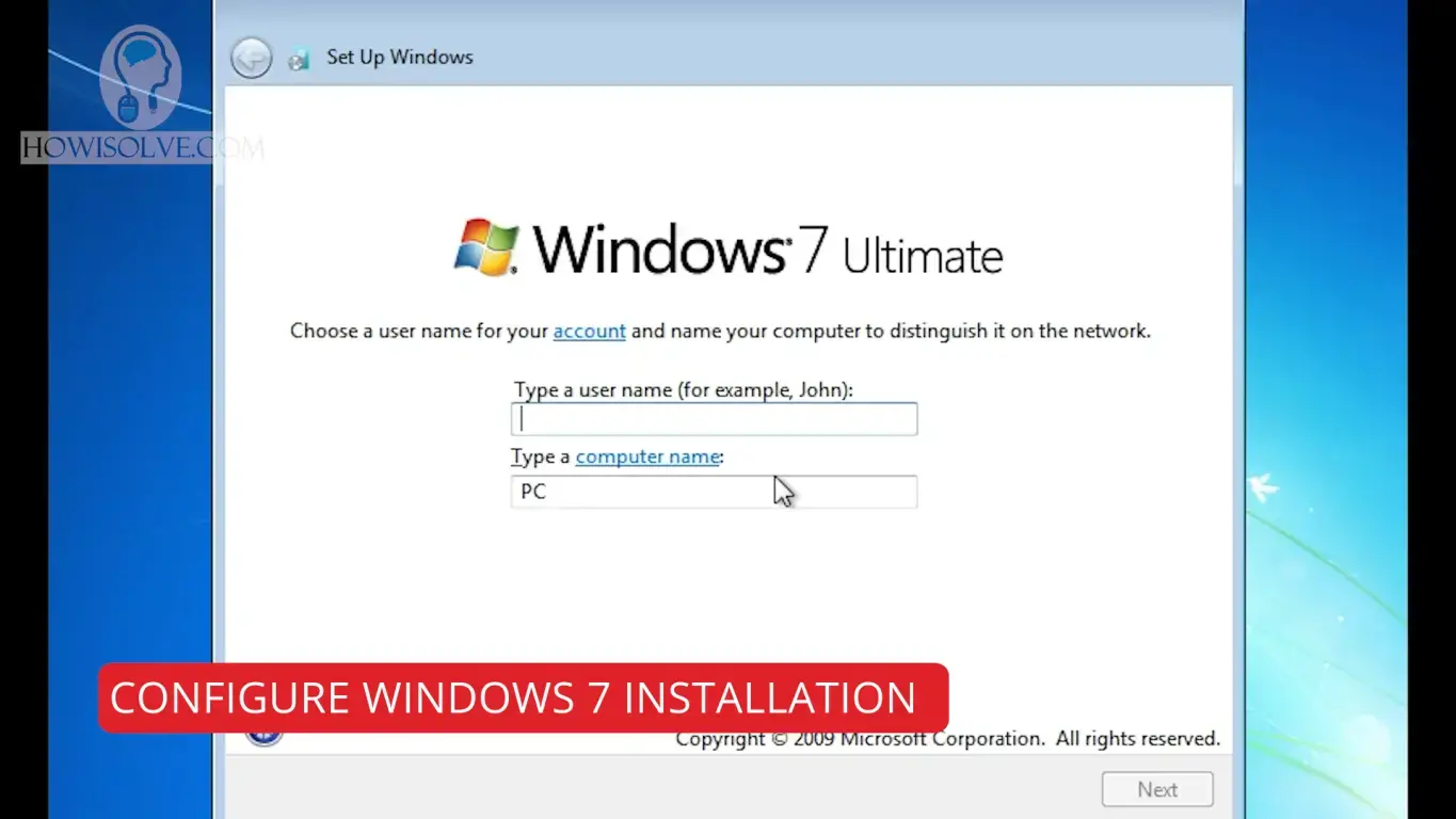Configure Windows Installation