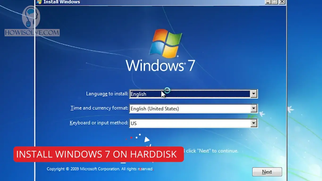 Install Windows on HardDisk