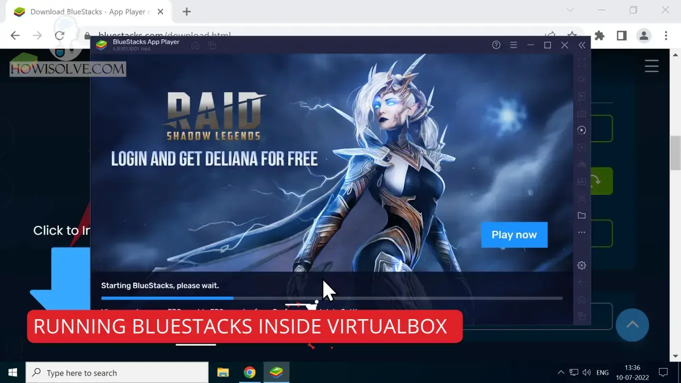 Running Bluestacks Inside VirtualBox